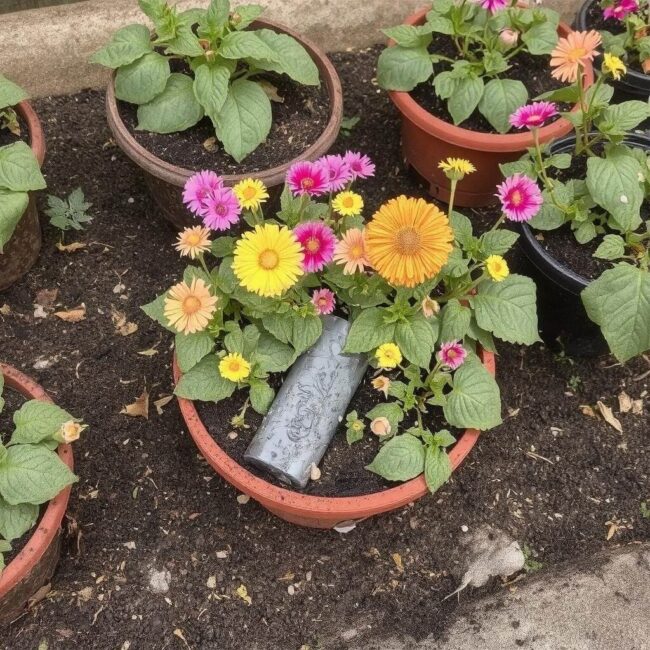 Insektarium a pleśń w doniczkach
