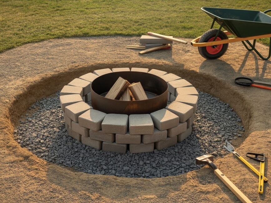 budowa paleniska ogrodowego