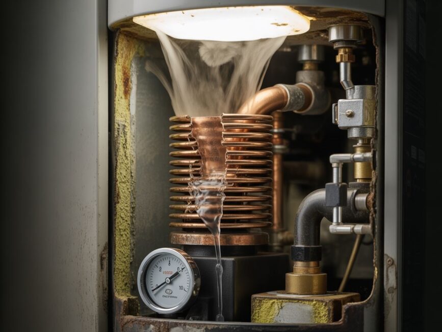 kamień i korozja bojlera