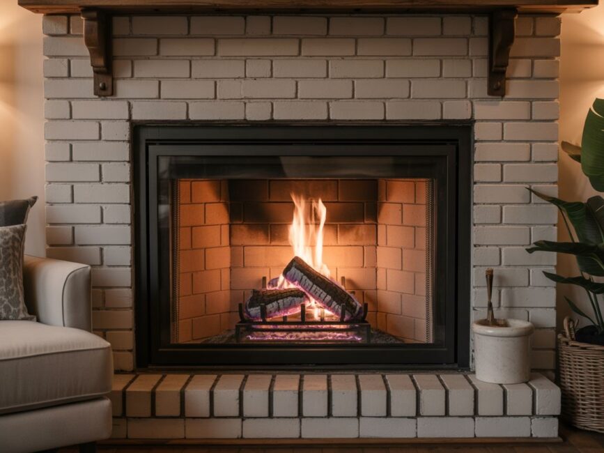 palenie brykietem w kominku