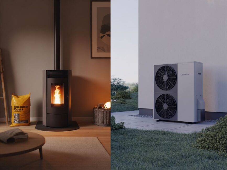 pompa ciepła przy domu