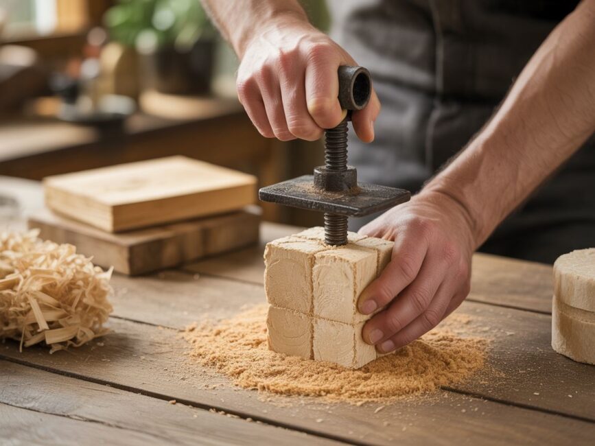 prasowanie trocin dźwigniąengineerstechinfus