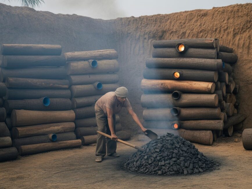 proces pirolizy drewna