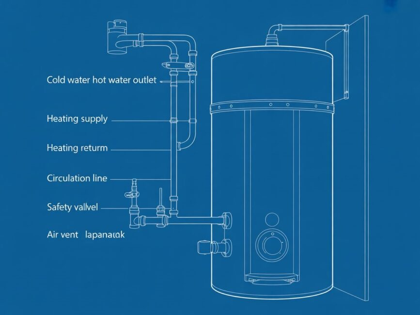 schemat bojlera dwupłaszczowego