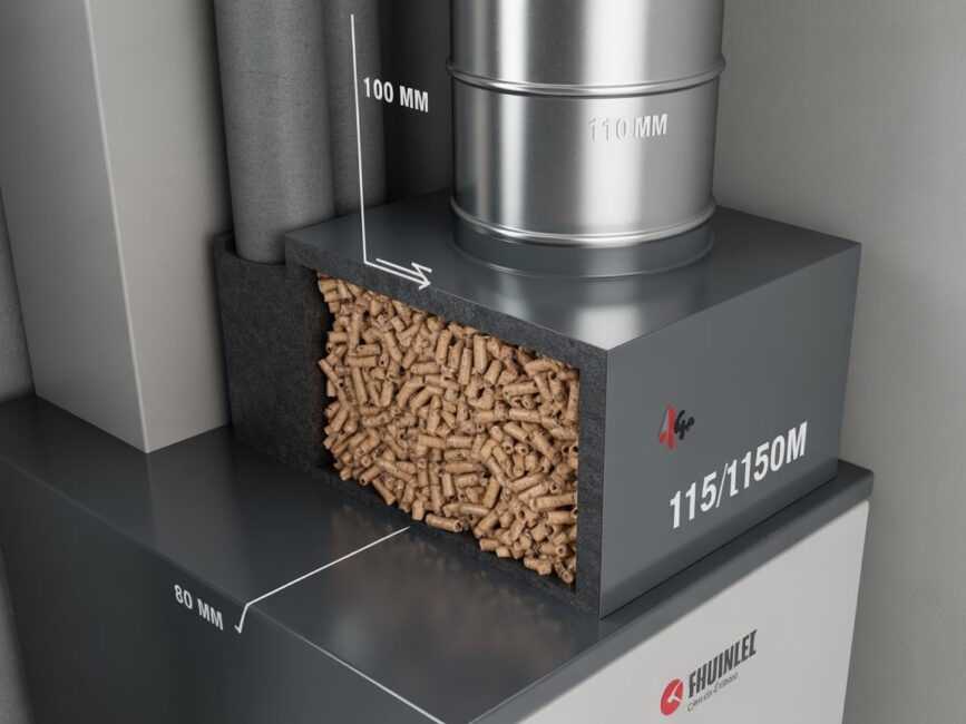 średnica komina pellet