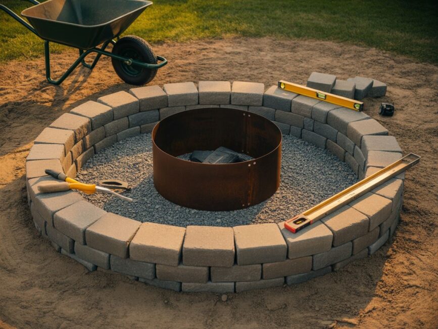 stalowy pierścień do ogniska