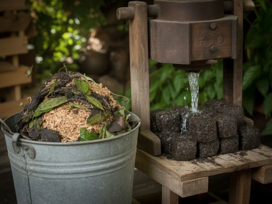 suszenie brykietów na słońcu