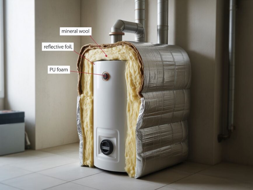 wełna mineralna na bojler