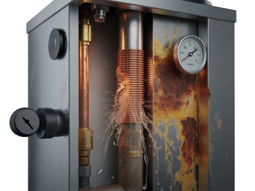 wyciek z wężownicy