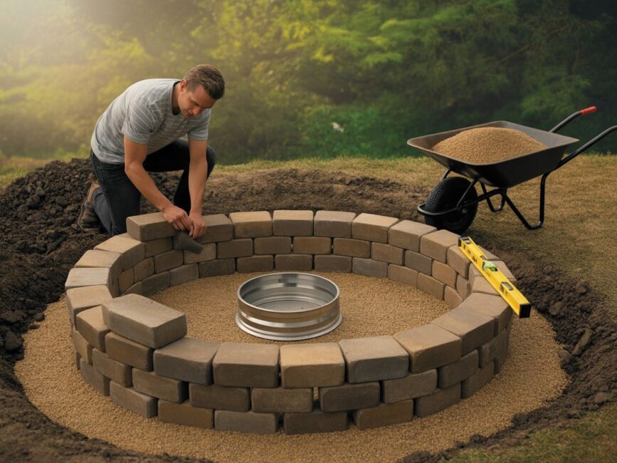 żwirowa podstawa paleniska