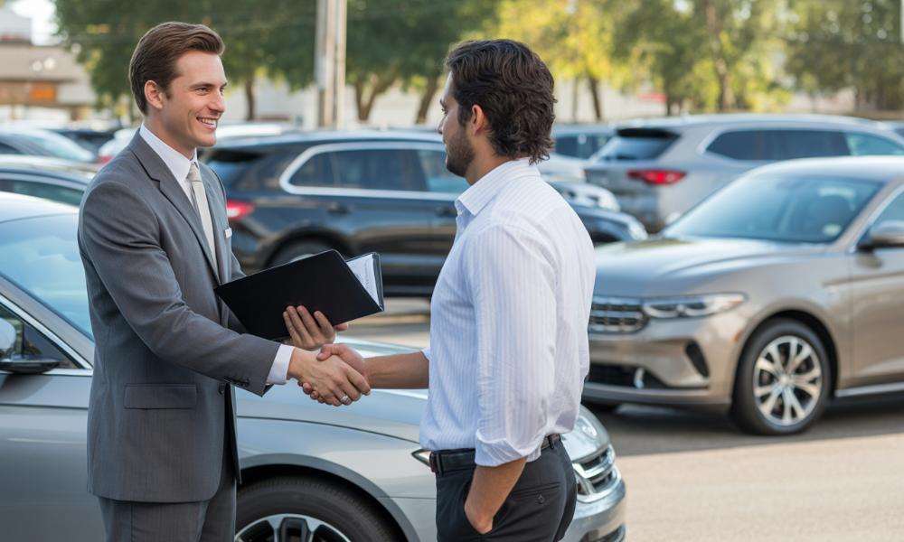 Klient sprzedaje samochód za gotówkę w skupie aut w Bydgoszczy