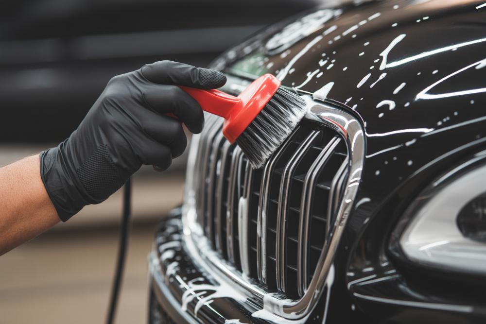 Czyszczenie detali samochodu w auto detailingu